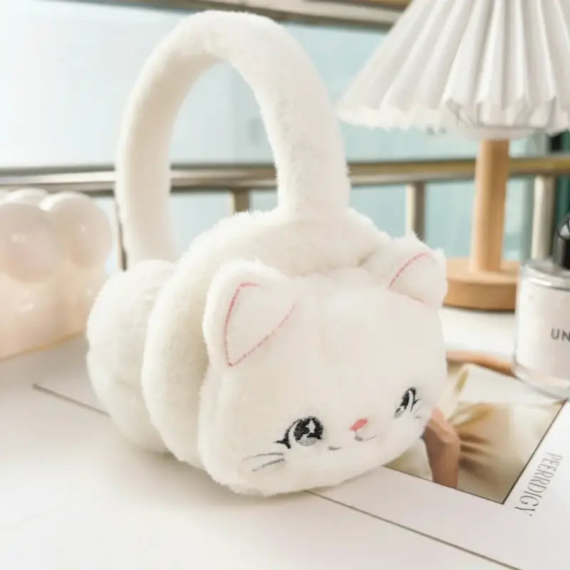 cache oreille chat - Blanc