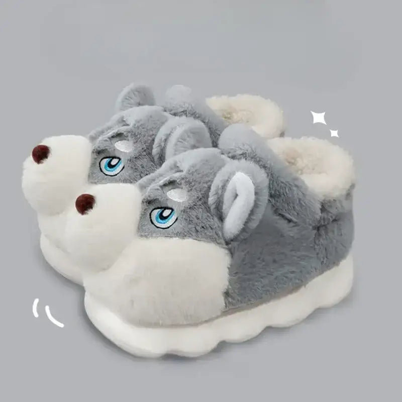 chausson peluche chien - Gris / 36-37