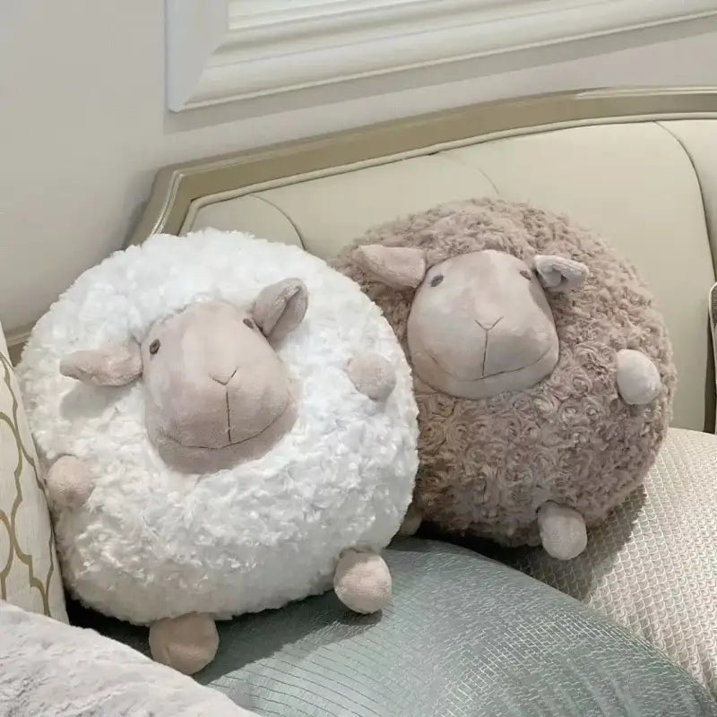 Tiny Heart Lot de 3 moutons en peluche en forme de mouton mignon et doux pour enfants, garçons et filles, blanc