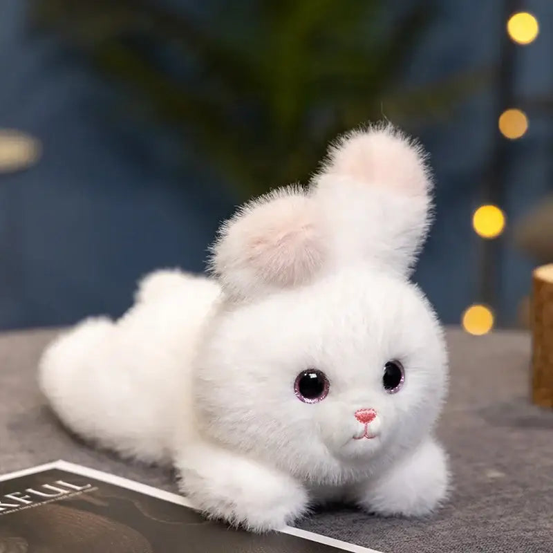 lapin en peluche blanc Peluche Avenue