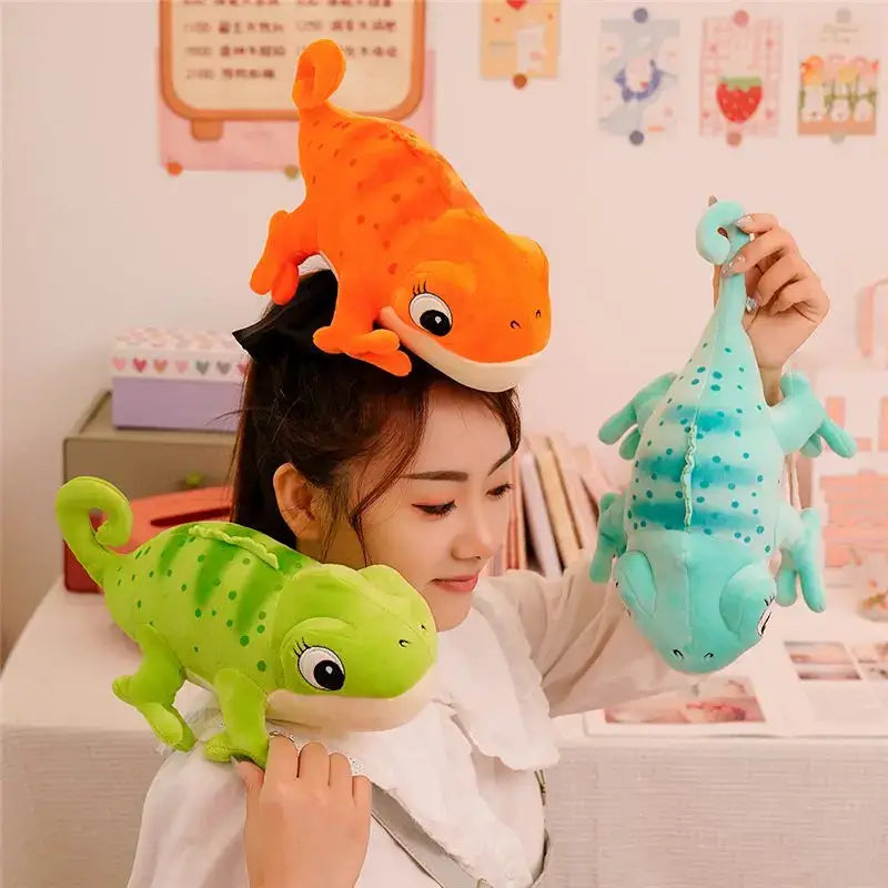peluche caméléon
