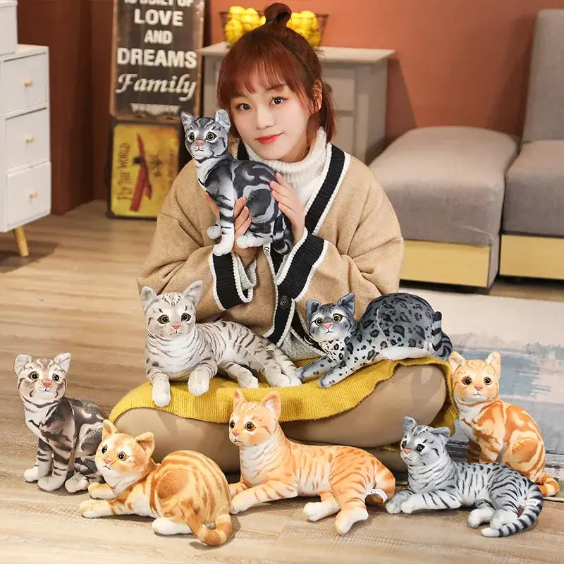 peluche chat réaliste
