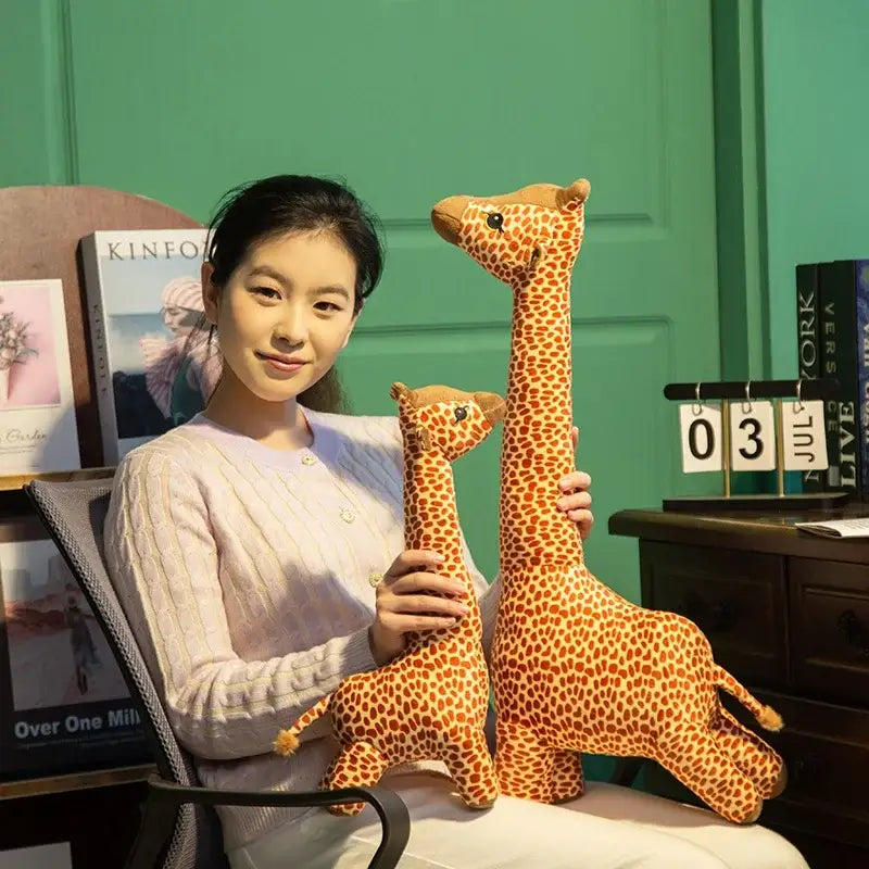 peluche girafe gros yeux