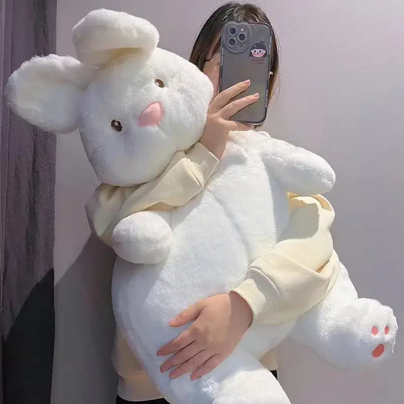 peluche lapin blanc