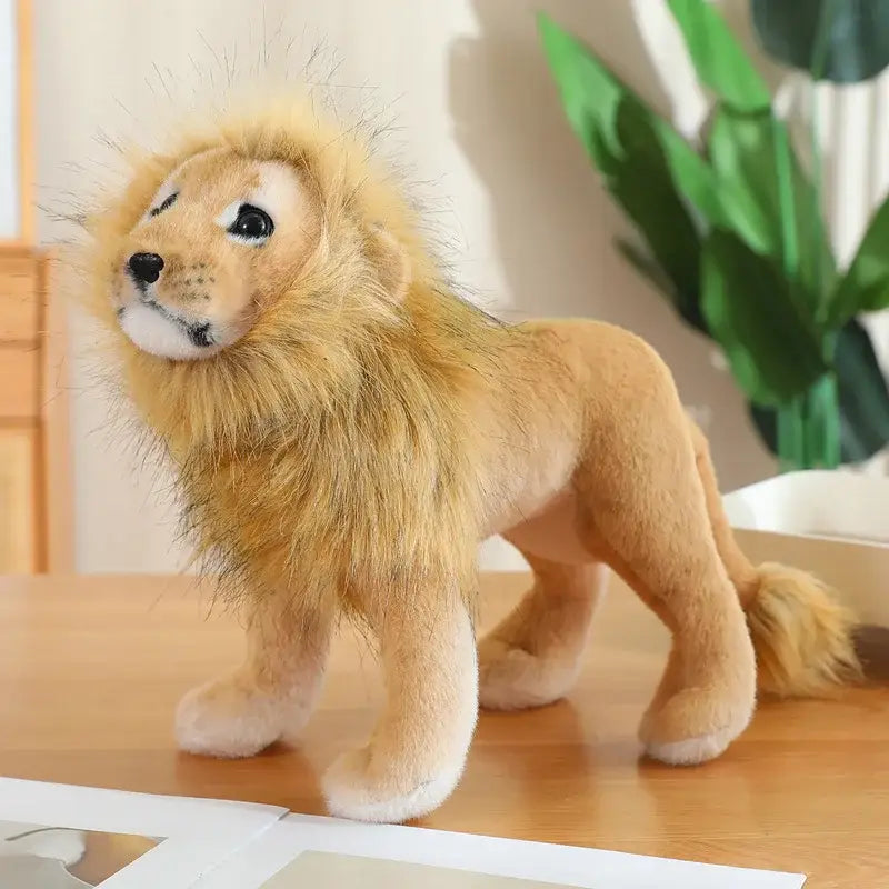 peluche lion pour bébé - 22x38 cm
