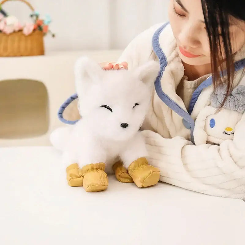 peluche renard des neiges