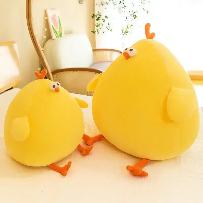 peluche poule jaune