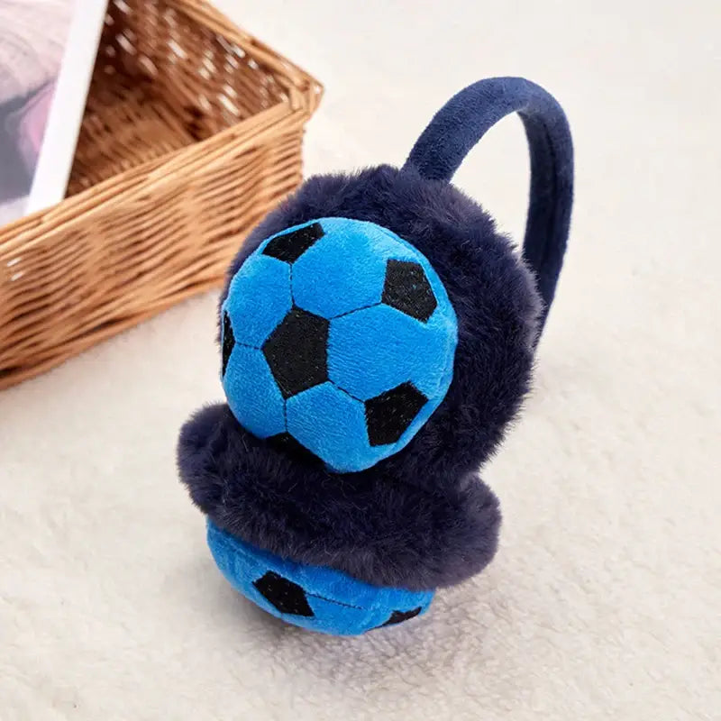 cache oreille foot - Bleu
