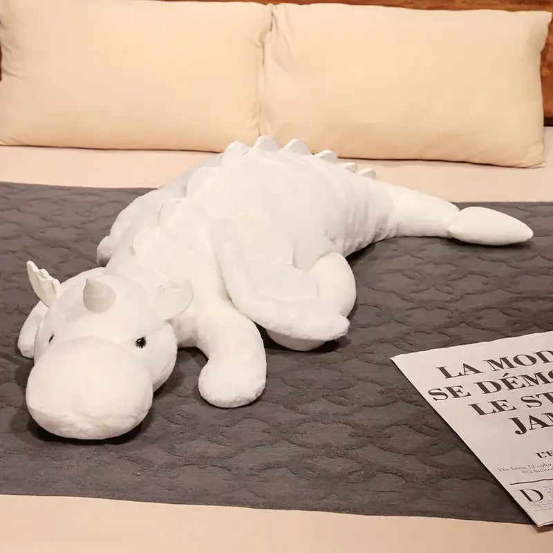 Alexandre le Dragon XXL - Blanc / 70cm - Peluche Dragon XXL