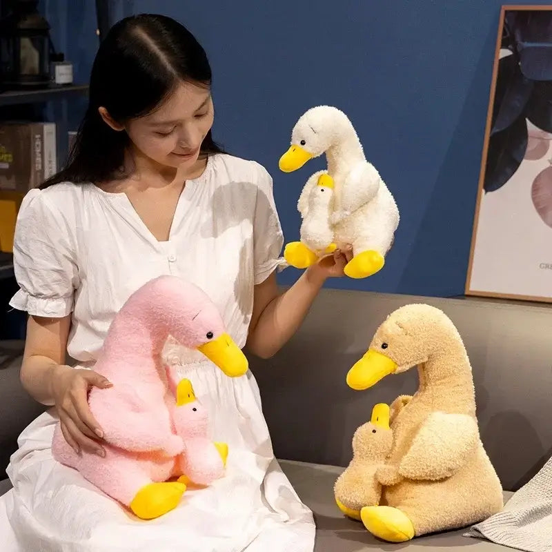 peluche canard brodé