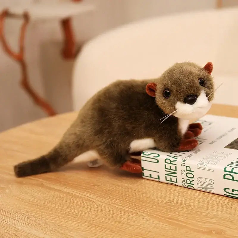 peluche loutre réaliste - Brun / 33cm