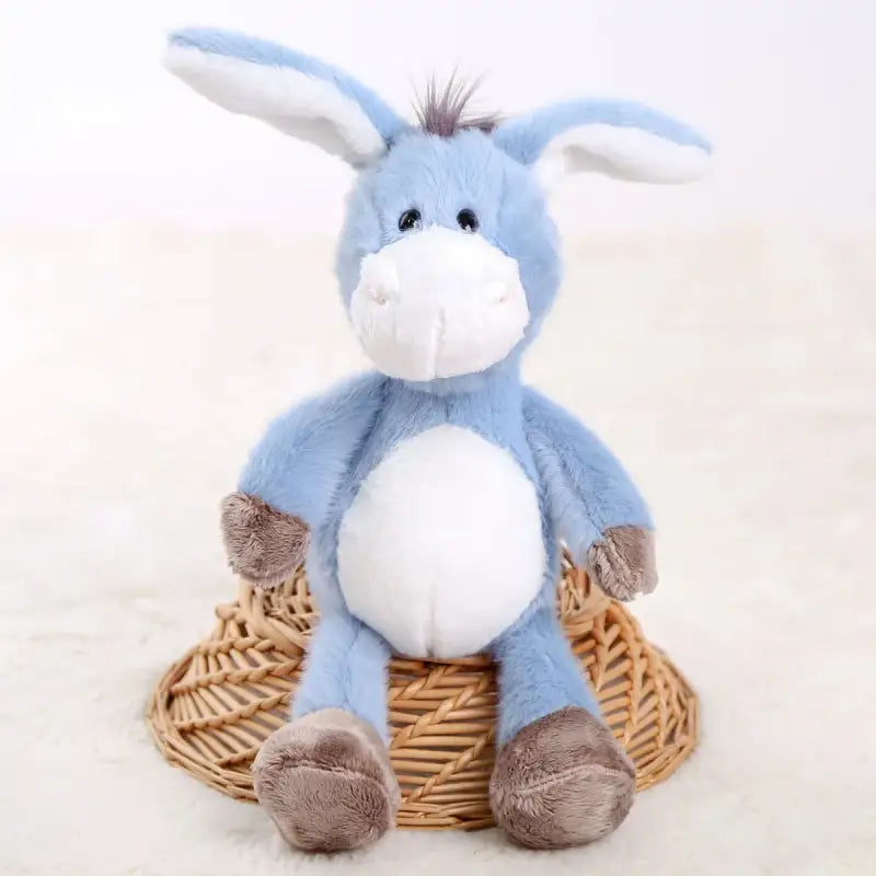 grande peluche ane - Bleu