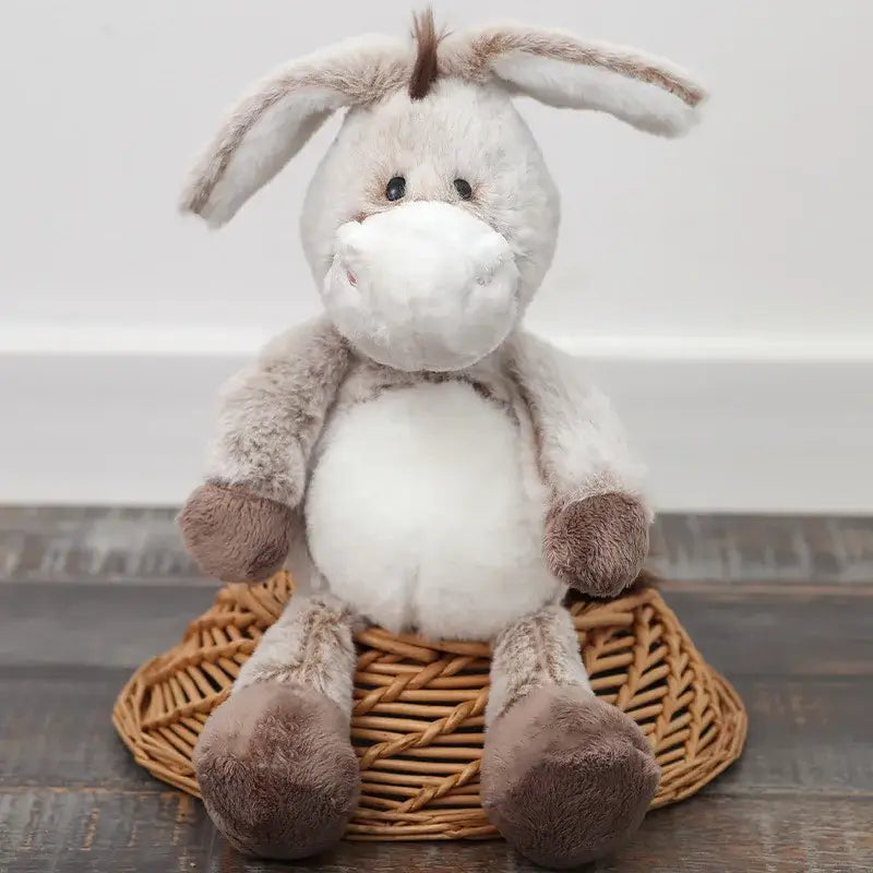 grande peluche ane - Gris Clair