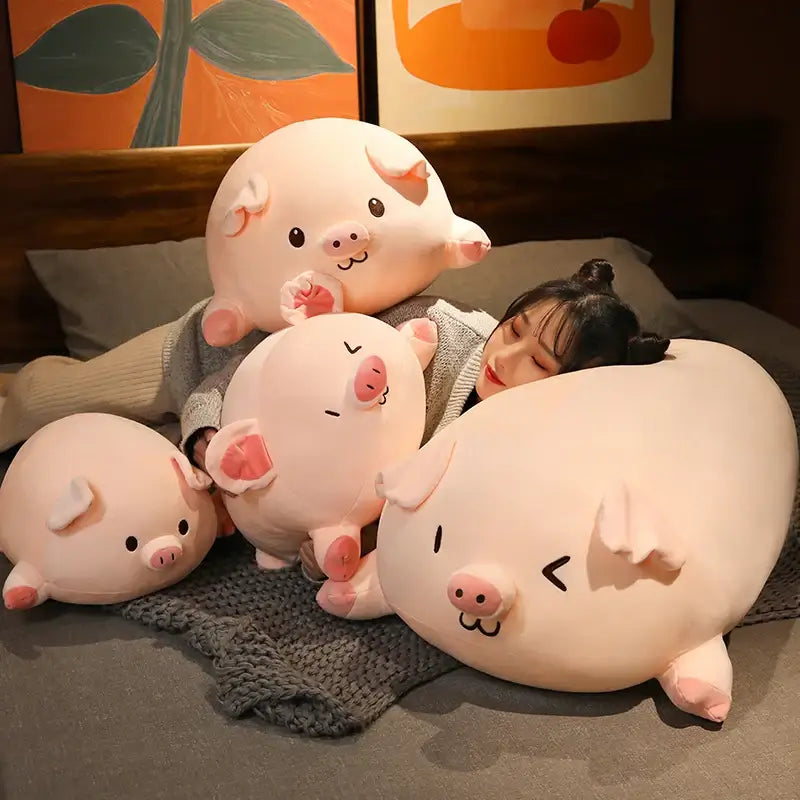 grande peluche cochon