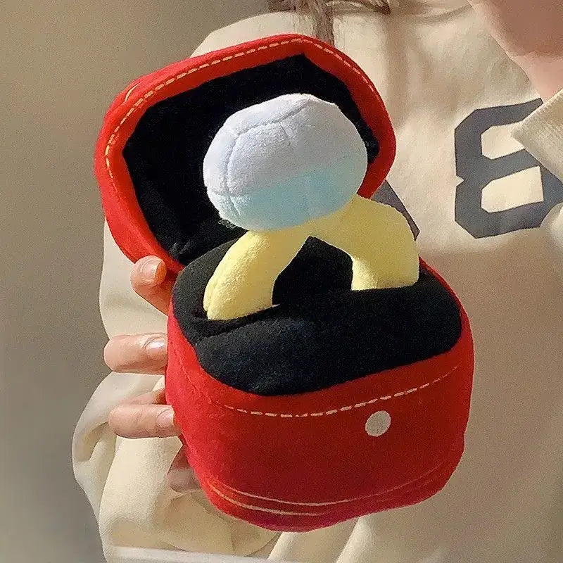 bague peluche - Rouge