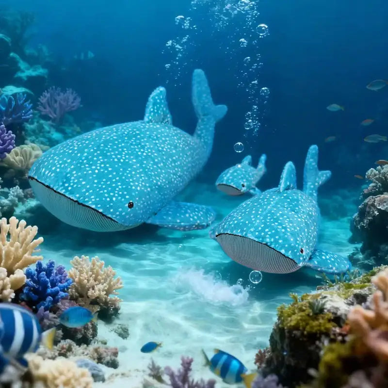 peluche baleine bleue