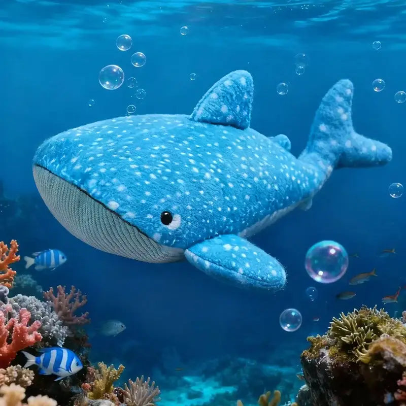 peluche baleine bleue