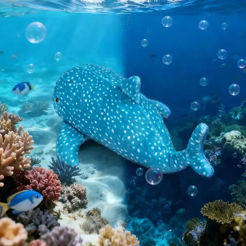 peluche baleine bleue