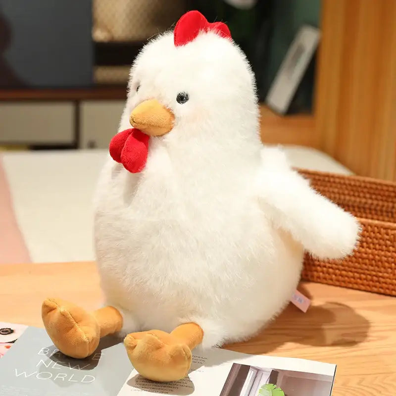 peluche poule blanche - 30cm