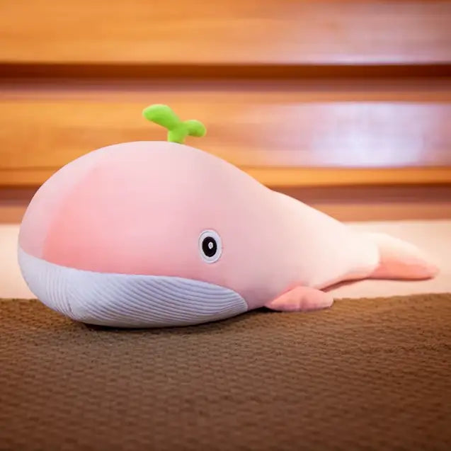 baleine geante peluche - Rose / 65cm
