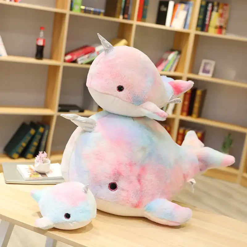 baleine licorne peluche 28cm