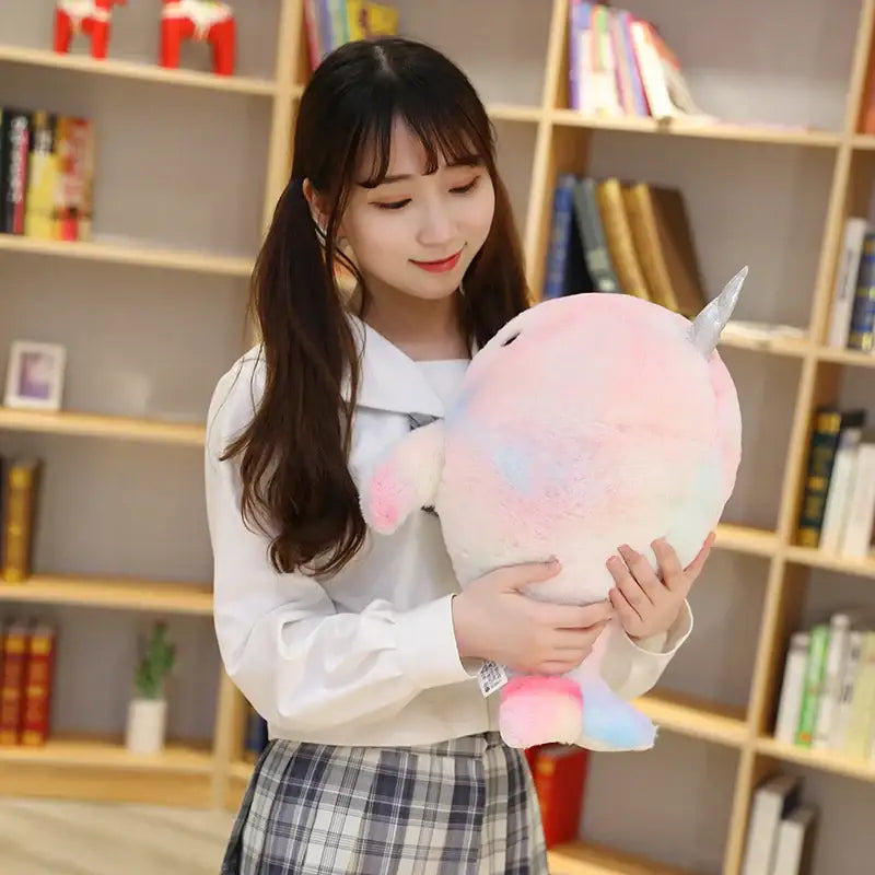 baleine licorne peluche