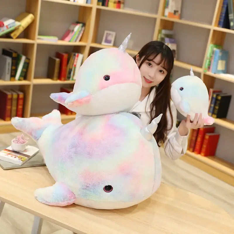 baleine licorne peluche