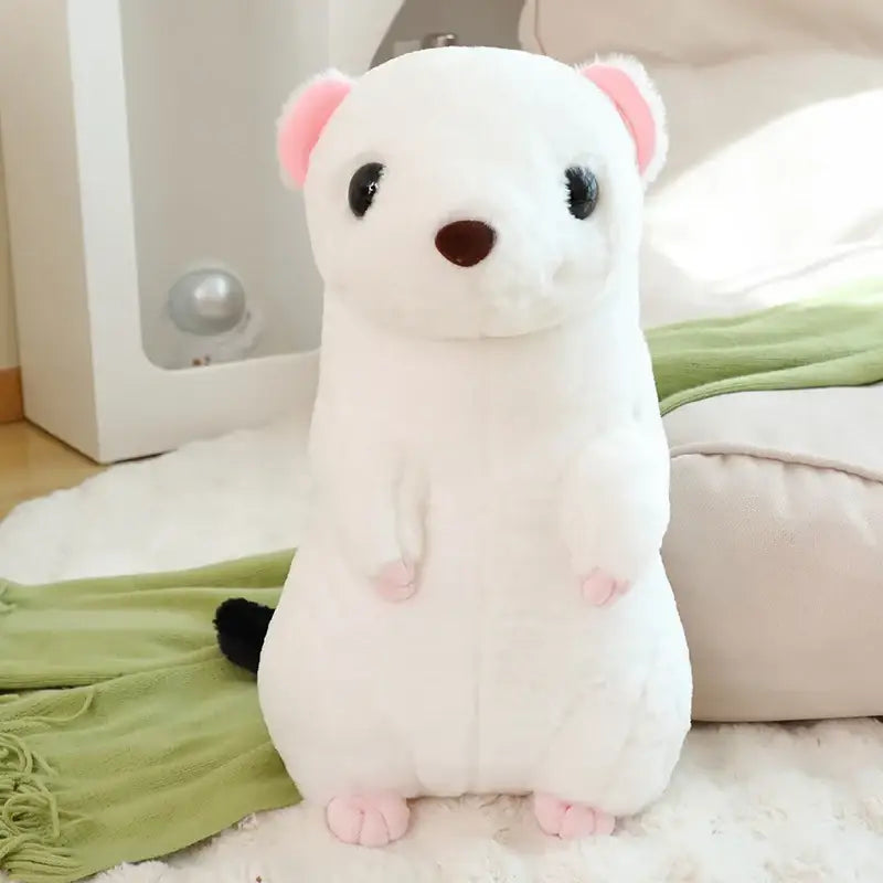 belette peluche - Blanc