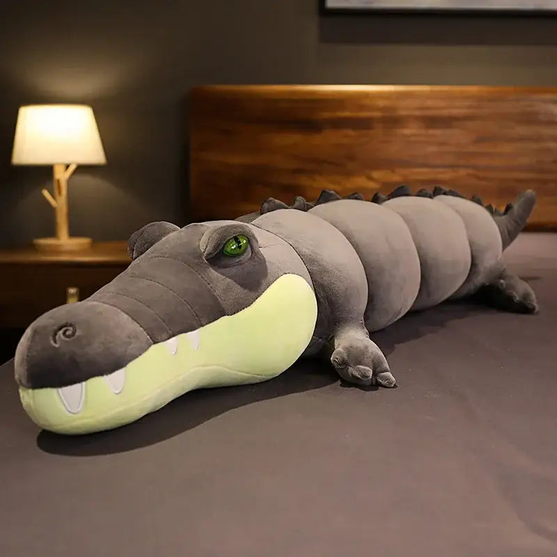 peluche crocodile xxl - Gris / 80cm