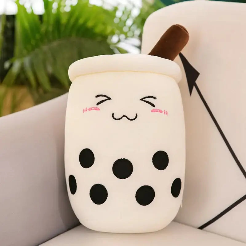 bubble tea peluche - Blanc / 20cm