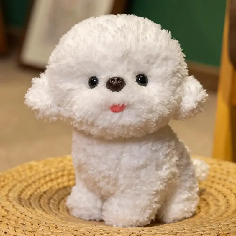 peluche chien bichon - Blanc / 20cm