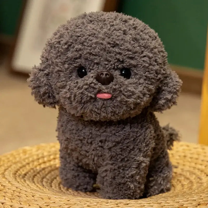 peluche chien bichon - Gris / 20cm