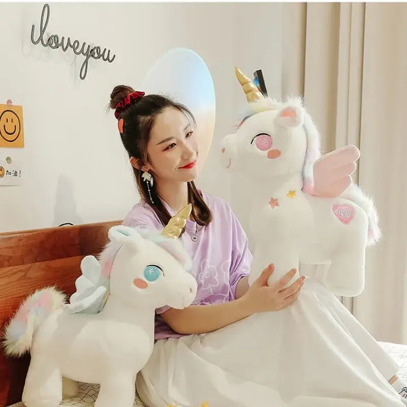 peluche licorne blanc