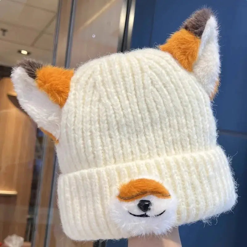 bonnet renard - Blanc