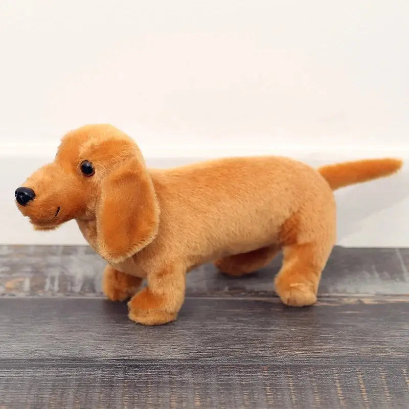 peluche teckel marron - Marron Clair