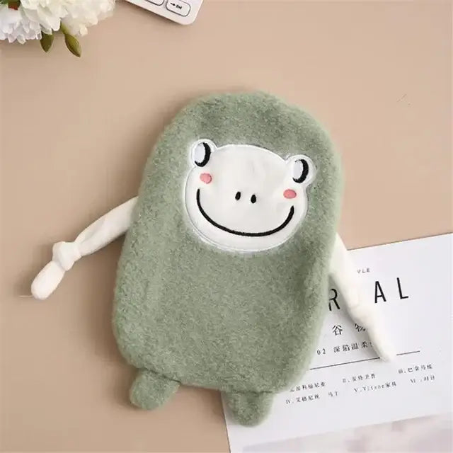 bouillotte peluche grenouille