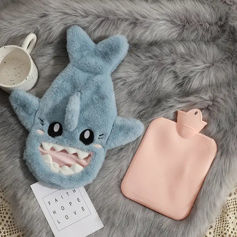 bouillotte peluche requin - Bleu