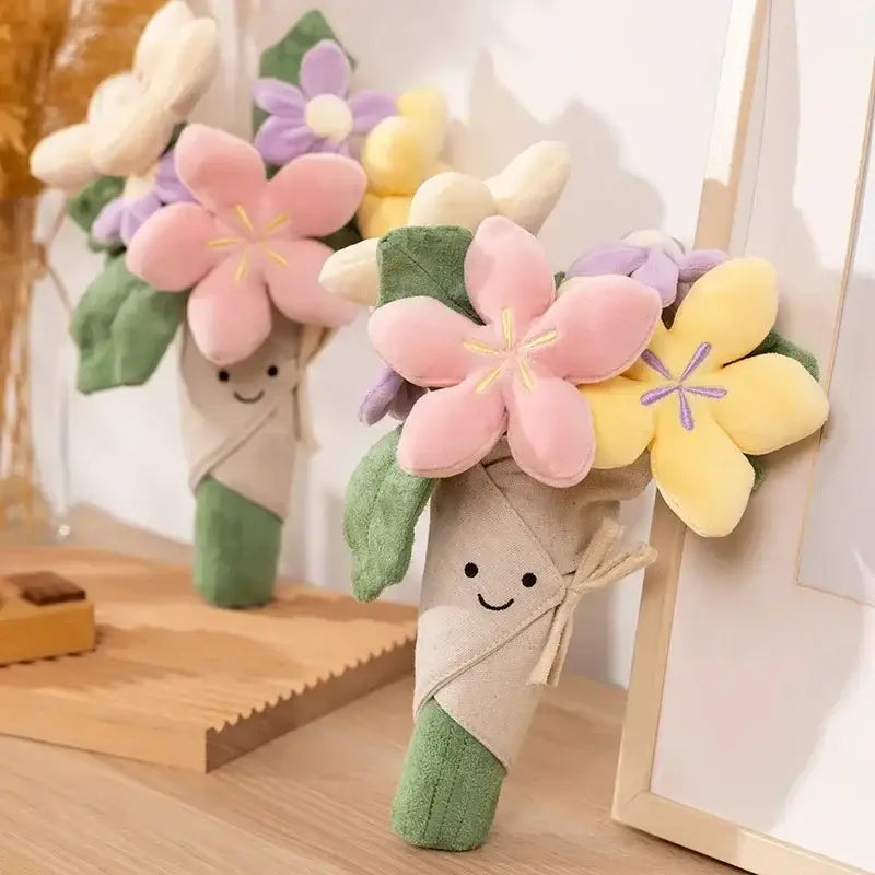 bouquet de fleur peluche