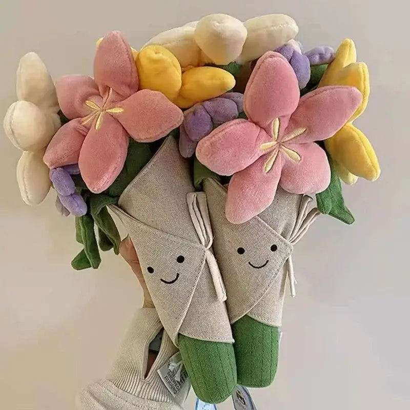 bouquet de fleur peluche