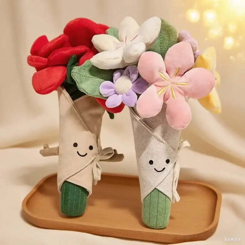 bouquet de fleur peluche