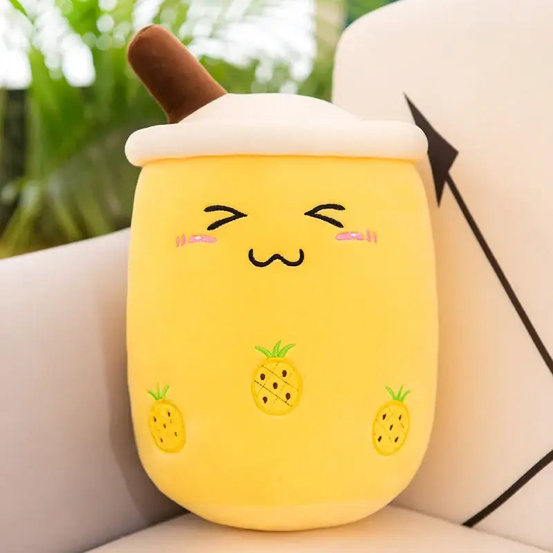 bubble tea peluche - Jaune / 20cm