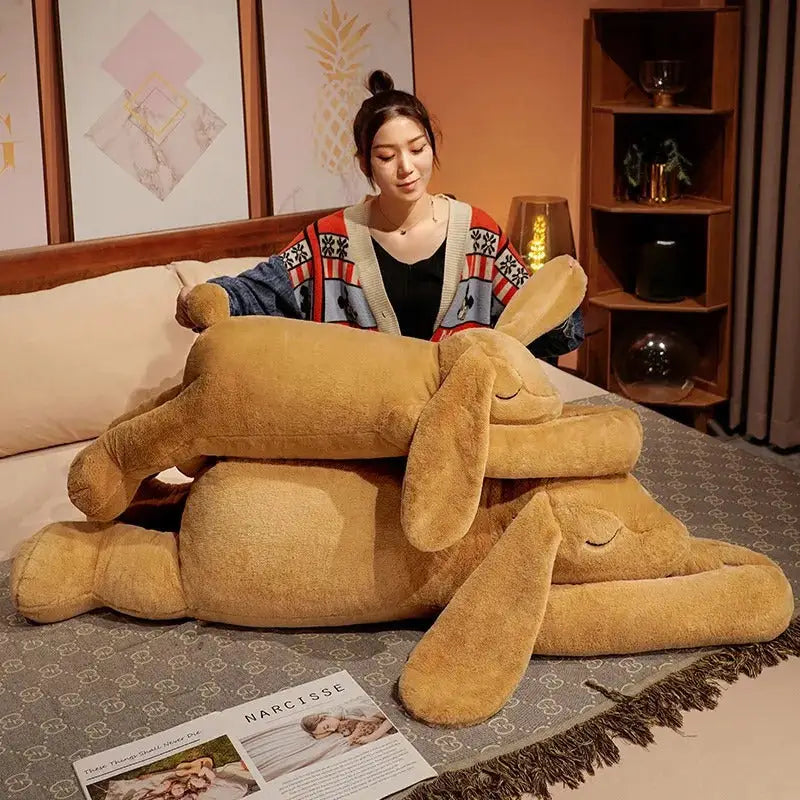 lapin en peluche géant