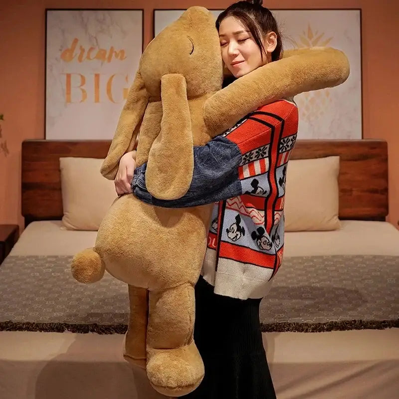 lapin en peluche géant