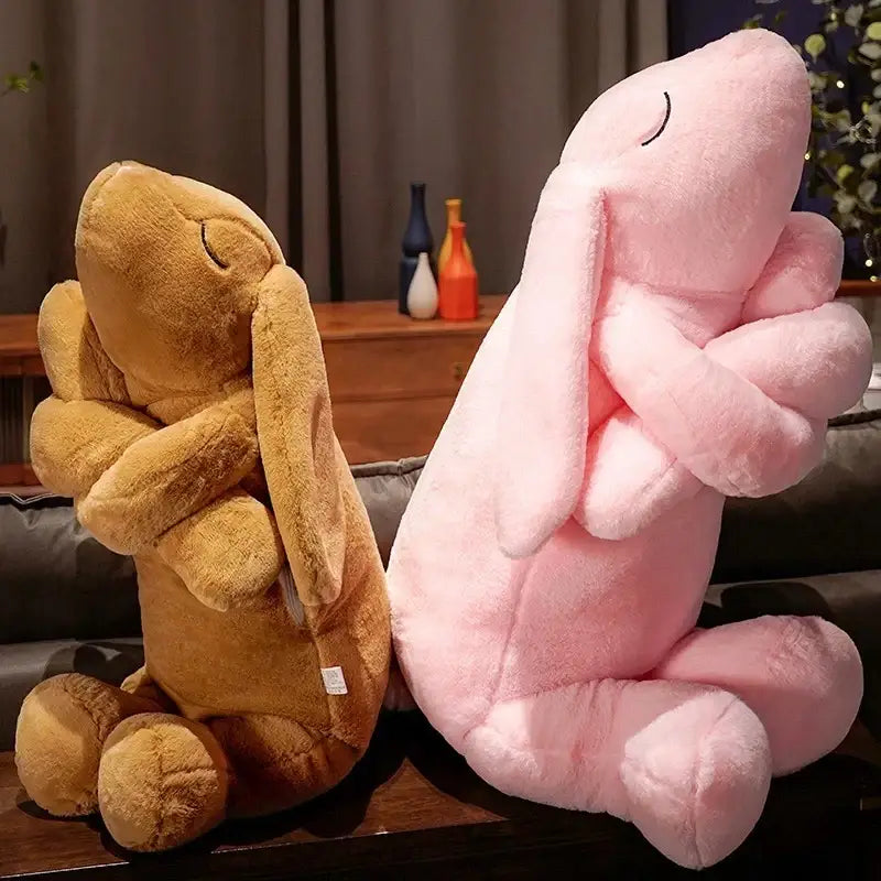 lapin en peluche géant