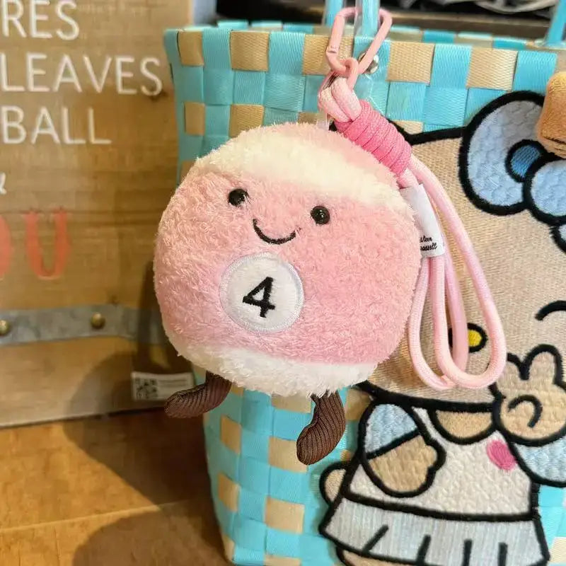 porte clé boule de billard - Rose