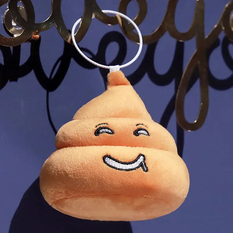 porte clé caca - Orange