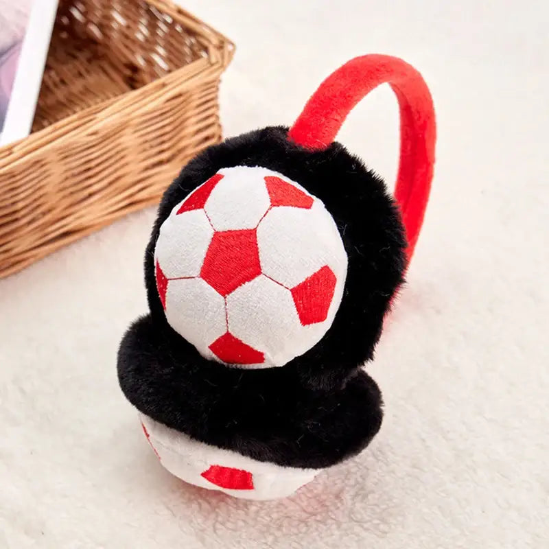cache oreille foot - Rouge Blanc