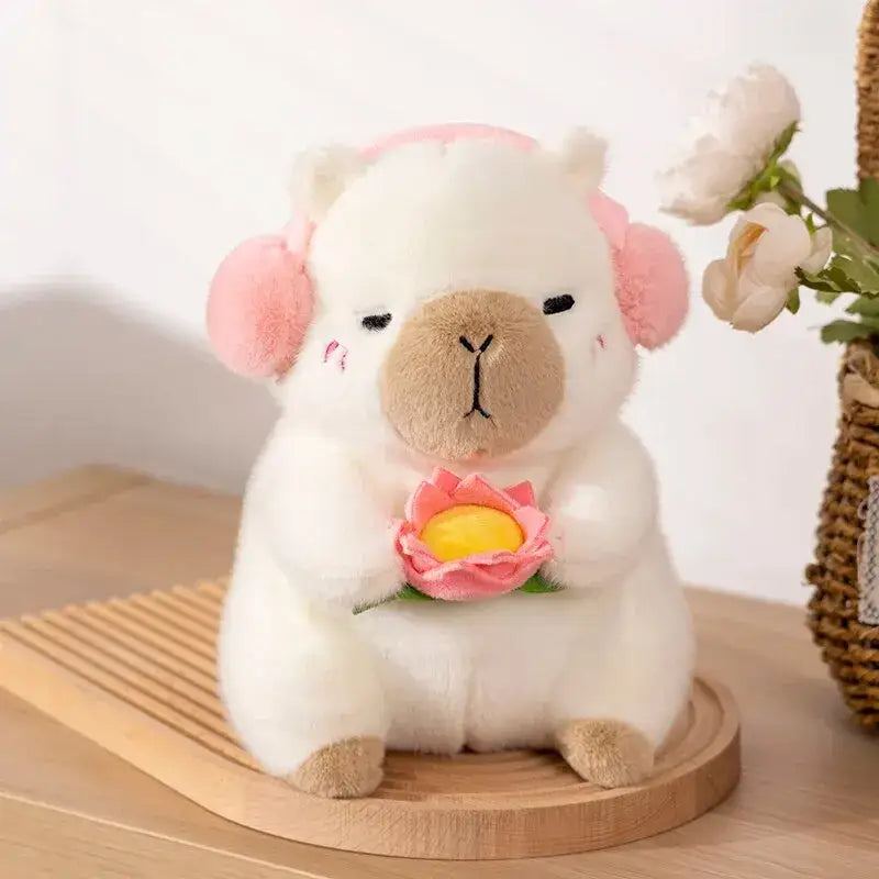capybara bebe peluche Blanc