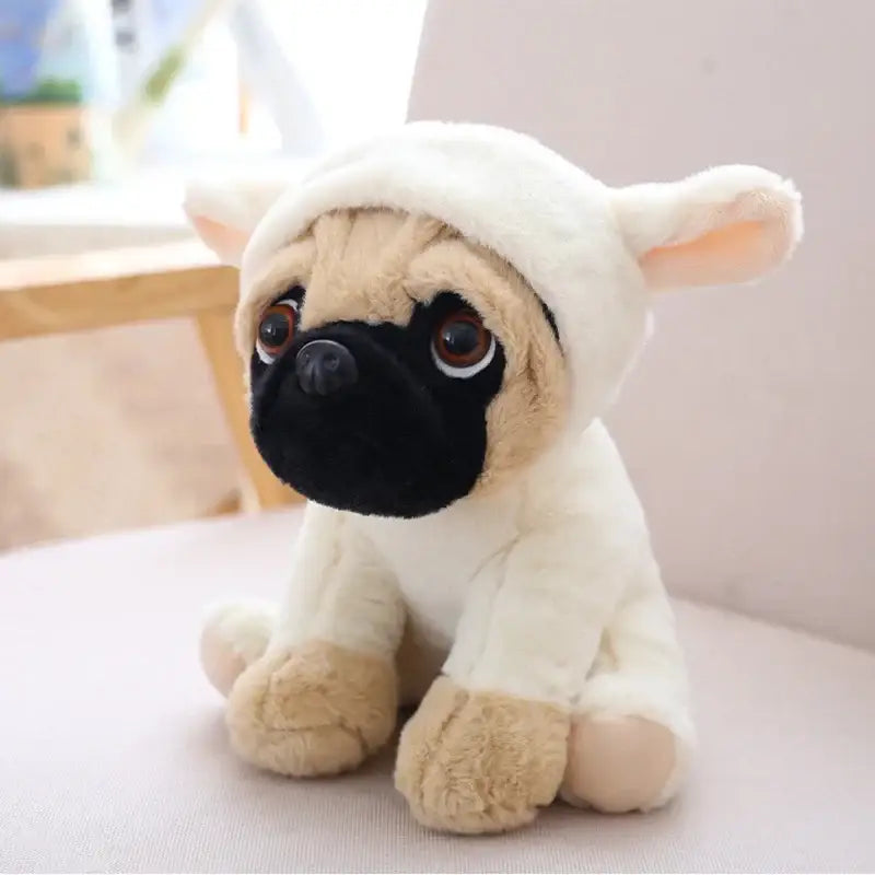 carlin en peluche - Blanc