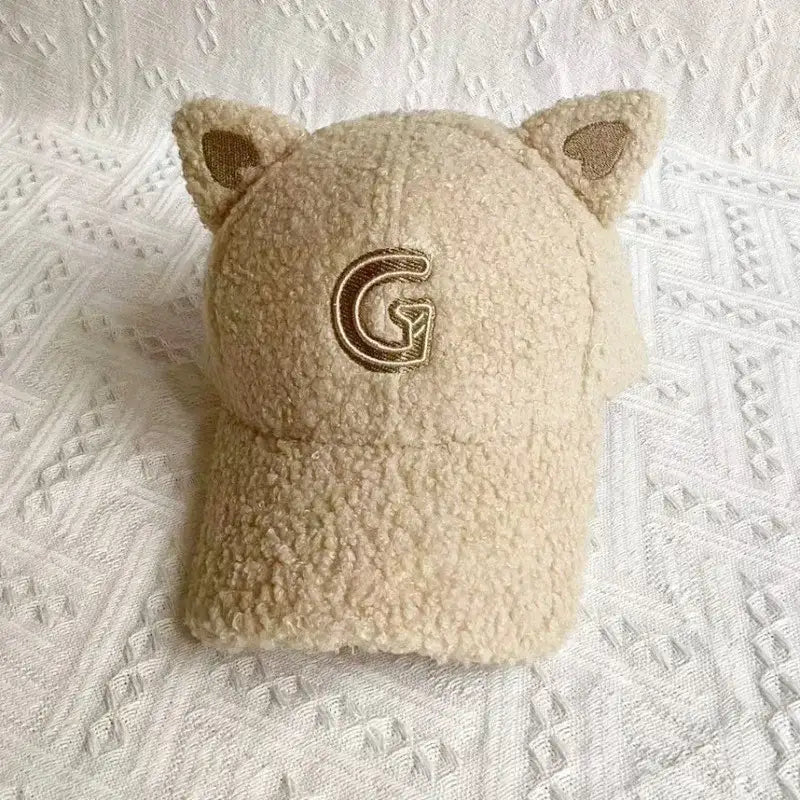casquette chat - Beige